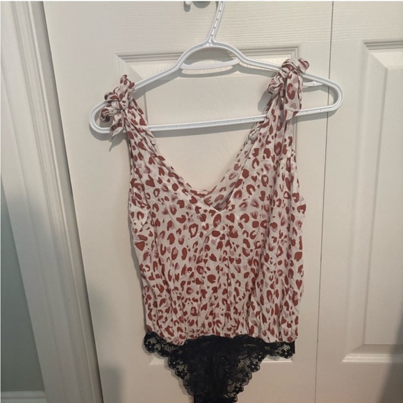 Free People Bare It All Bodysuit In Abstract Animal Size Small - Picture 6 of 6